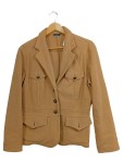 Vorschaubild 1 von Outdoorjacke Damen Gr. 40/L Beige Polyester Uni Klassisch Langarm Knopf