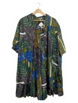 Vorschaubild 1 von Damen Hemd Rock Set Gr. 46/3XL Tropisch Viskose Vintage