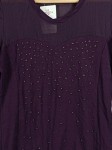 Vorschaubild 4 von Damen Langarmshirt Gr. 34/XS Lila Strass Mesh Viskose Elegant Party