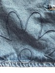 Vorschaubild 2 von Jeanskleid Kinder Blau Gr. 104 Baumwolle Blumenmuster Casual Freizeit