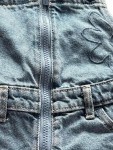 Vorschaubild 3 von Jeanskleid Kinder Blau Gr. 104 Baumwolle Blumenmuster Casual Freizeit