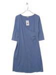 Vorschaubild 1 von Wickelkleid Damen Baumwolle Freizeitkleid Blau Gr. 38 M