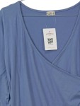 Vorschaubild 2 von Wickelkleid Damen Baumwolle Freizeitkleid Blau Gr. 38 M