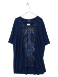 Vorschaubild 1 von by Gerry Weber Damen T-Shirt Schlangenprint Gr. 48 Blau Oversize
