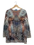 Vorschaubild 1 von Damen Langarmshirt Gr. 40 Leopard Animal Print Strass Mehrfarbig