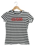 Vorschaubild 1 von Damen T-Shirt Gr. S gestreift schwarz weiß Logo rot Casual