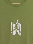 Vorschaubild 3 von T-Shirt Herren Gr. 44/XS Oliv Baumwolle Logo-Print Streetwear Kurzarm
