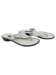 Vorschaubild 1 von Zehentrenner Sandalen Damen Weiß Leder Gr. 40 Freizeit