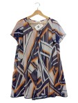 Vorschaubild 1 von Bluse Damen Mehrfarbig Gr. 38/M Polyester Geometrisch Elegant
