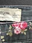 Vorschaubild 3 von Shorts Damen Grau Gr. W31/40/L Baumwolle Blumenmuster Romantisch Knopf