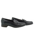 Vorschaubild 1 von Loafer Damen Gr. 37 Schwarz Leder Slip-On 2 cm Klassisch Penny Uni