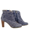 Vorschaubild 1 von Stiefelette Leder Blau Gr. 36 Lochmuster Reißverschluss Frühjahr