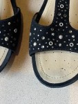 Vorschaubild 3 von Respira Damen Sandalen Wildleder Nieten Strass Elegant Schwarz 39