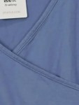 Vorschaubild 3 von Wickelkleid Damen Baumwolle Freizeitkleid Blau Gr. 38 M