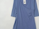 Vorschaubild 5 von Wickelkleid Damen Baumwolle Freizeitkleid Blau Gr. 38 M