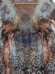 Vorschaubild 3 von Damen Langarmshirt Gr. 40 Leopard Animal Print Strass Mehrfarbig