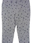 Vorschaubild 2 von Stoffhose Damen Gr. 44 Blumen Streifen Blau Weiß 7/8
