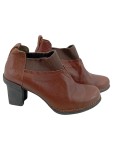 Vorschaubild 1 von Damen Stiefeletten Leder Braun Gr. 40 Absatz 8cm Chelsea