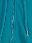 Vorschaubild 3 von Damen Sweatjacke Kapuzenjacke Türkis Gr. XS