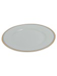 Vorschaubild 2 von Unterteller Porzellan Weiß Goldrand Blauer Rand Elegant