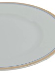 Vorschaubild 4 von Unterteller Porzellan Weiß Goldrand Blauer Rand Elegant