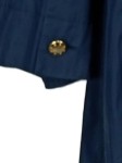 Vorschaubild 5 von Damen Übergangsmantel Gr. 40 Blau Kapuze Goldene Details