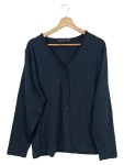 Vorschaubild 1 von Strickjacke Herren Gr. 52/XL Blau Schurwolle Polyacryl Uni Business Büro