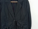 Vorschaubild 2 von Damen Leichte Jacke Blazer Schwarz Baumwolle Gr. 40 L Casual
