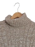 Vorschaubild 3 von Herren Pullover Rollkragen Zopfmuster Beige Meliert Gr. M