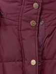 Vorschaubild 3 von Damen Winterjacke Steppjacke Kapuze Fellkragen Gr. 38/M Bordeaux