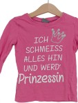 Vorschaubild 3 von Langarmshirt Mädchen Gr. 98 Pink Prinzessin Glitzer