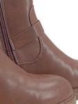 Vorschaubild 4 von Stiefelette Damen Gr. 38 Braun Casual Boots Reißverschluss Schnalle