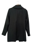 Vorschaubild 2 von Damen Mantel Klassisch Schwarz Asymmetrisch Gr. S 36