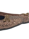 Vorschaubild 3 von Ballerinas Damen Gr. 38 Glitzer Gold Bronze Schleife Elegant
