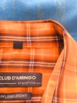 Vorschaubild 5 von Herren Freizeithemd Gr. 41/42 Orange Kariert Langarm