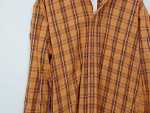 Vorschaubild 3 von Herren Freizeithemd Gr. 41/42 Orange Kariert Langarm
