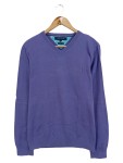 Vorschaubild 1 von Pullover Herren Gr. L Lila V-Ausschnitt Baumwolle