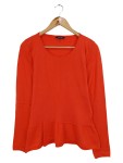 Vorschaubild 1 von Damen Langarmshirt Gr. 34/XS Orange Schößchen Peplum