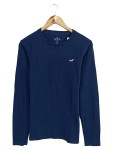 Vorschaubild 1 von Herren Langarmshirt Gr. M Blau Waffelpiqué Sleep Logo