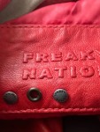 Vorschaubild 6 von Damen Lederjacke Rot Gr. S Bikerstil Nieten Ketten
