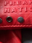 Vorschaubild 7 von Damen Lederjacke Rot Gr. S Bikerstil Nieten Ketten