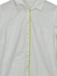 Vorschaubild 3 von Hemdbluse Damen Gr. 38/M Weiß Baumwolle Punkte Casual Langarm Knopf