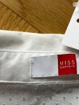 Vorschaubild 6 von Hemdbluse Damen Gr. 38/M Weiß Baumwolle Punkte Casual Langarm Knopf