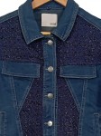 Vorschaubild 3 von TREND BY Damen Jeansjacke Tweed Glitzer Gr. 40 Blau