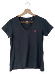 Vorschaubild 1 von Damen T-Shirt Schwarz V-Ausschnitt Logo Gr. XS Baumwolle