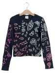 Vorschaubild 1 von Pullover Kinder Gr. 134 Schwarz Baumwolle Elasthan Schriftzug Streetwear