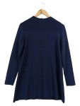 Vorschaubild 1 von Damen Pullover Wolle Gr. S Dunkelblau Stehkragen Minimalistisch