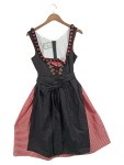 Vorschaubild 1 von Dirndl Trachtenkleid Damen Gr. 36 Schwarz Rot Kariert