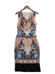Vorschaubild 1 von Freizeitkleid Damen Gr. 40/L Mehrfarbig Polyester Abstrakt 115 cm