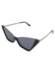 Vorschaubild 1 von Damen Sonnenbrille Cat-Eye Schwarz Silber 100% UV Schutz